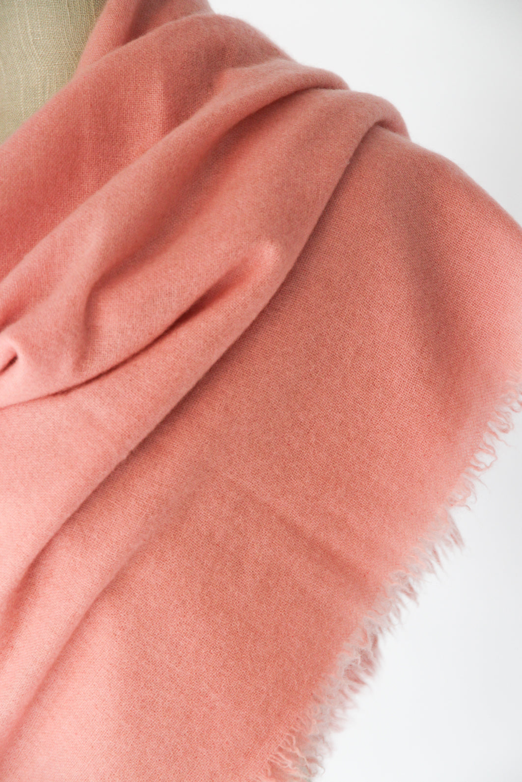 100% Mongolian Cashmere Shawl, Antique pink, 130×130cm