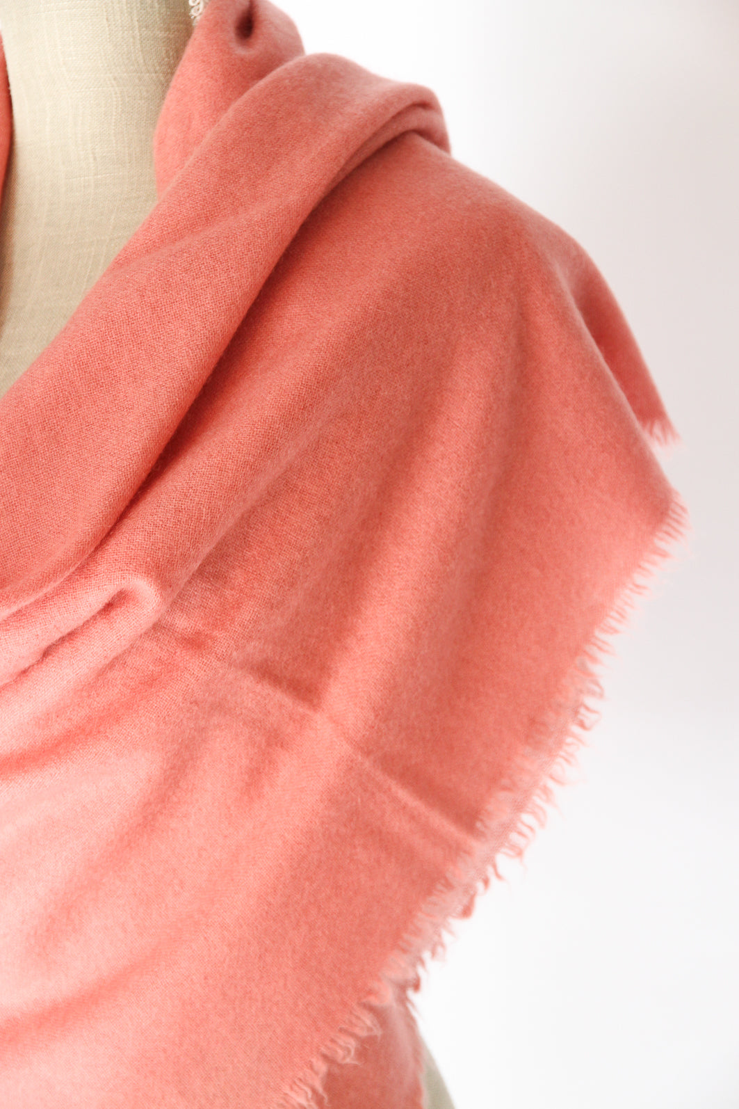 100% Mongolian Cashmere Shawl, Dusty rose, 130×130cm