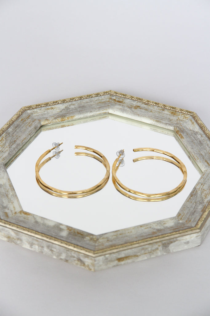 24K Gold Plated Pierce【Full Moon】by Aakar