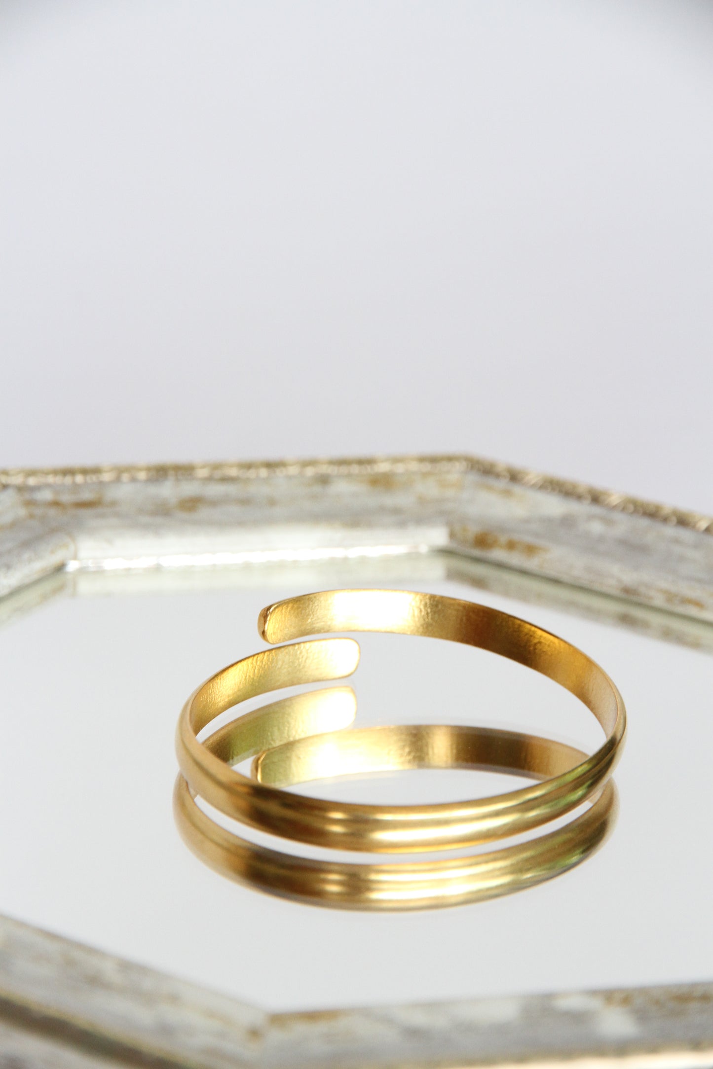 24K Gold Plated Bangle【Open】by Aakar