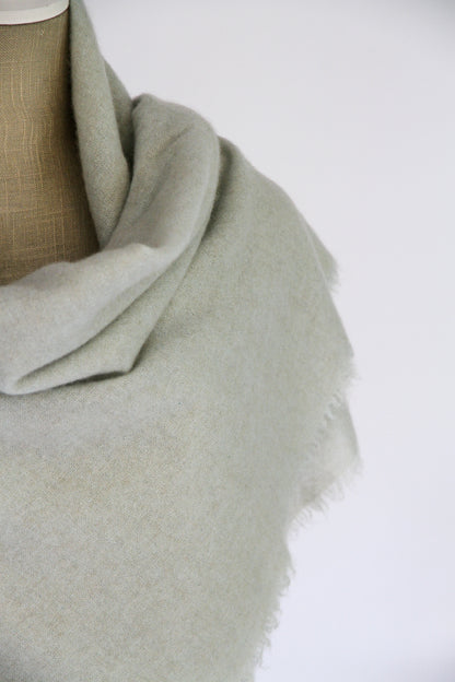 100% Mongolian Cashmere Shawl, Mint, 130×130cm