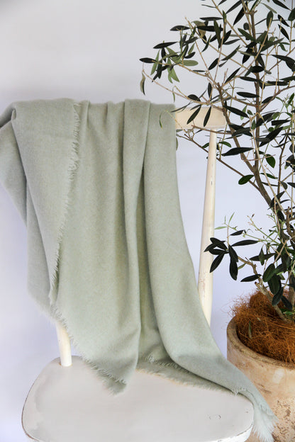 100% Mongolian Cashmere Shawl, Mint, 130×130cm