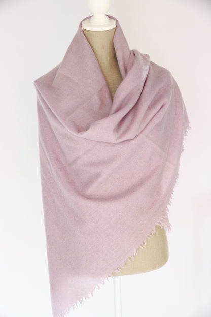 100% Mongolian Cashmere Shawl, Lavender, 130×130cm