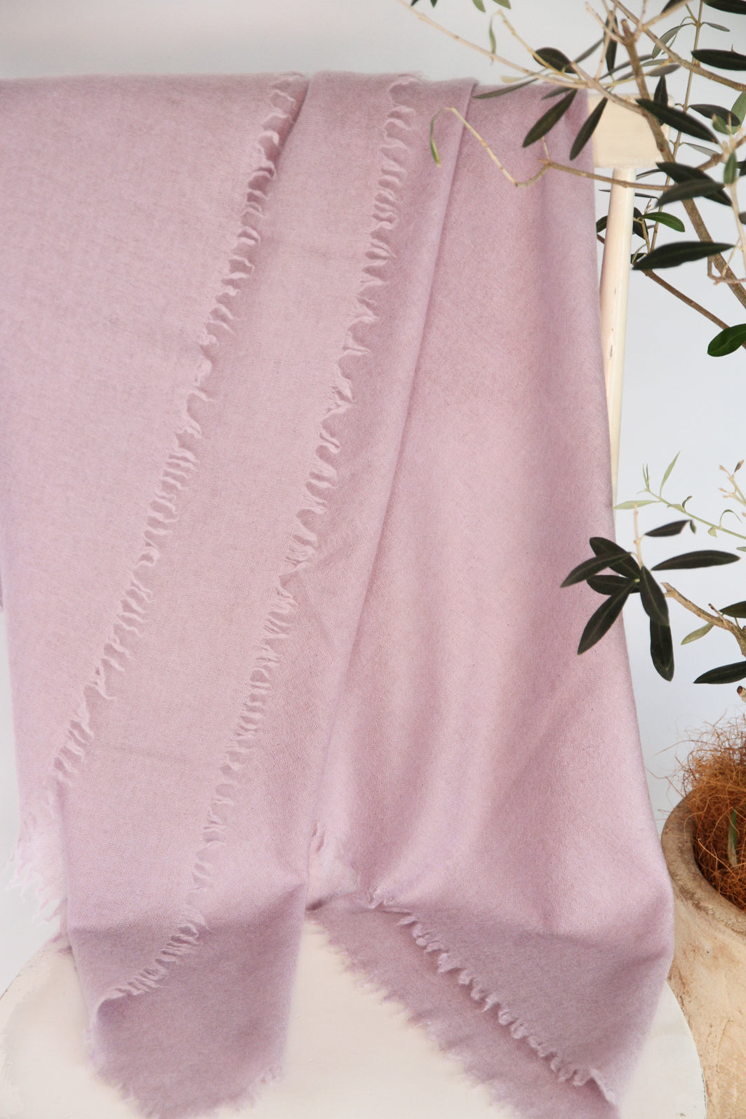 100% Mongolian Cashmere Shawl, Lavender, 130×130cm