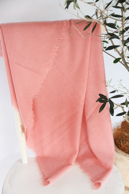 100% Mongolian Cashmere Shawl, Antique pink, 130×130cm