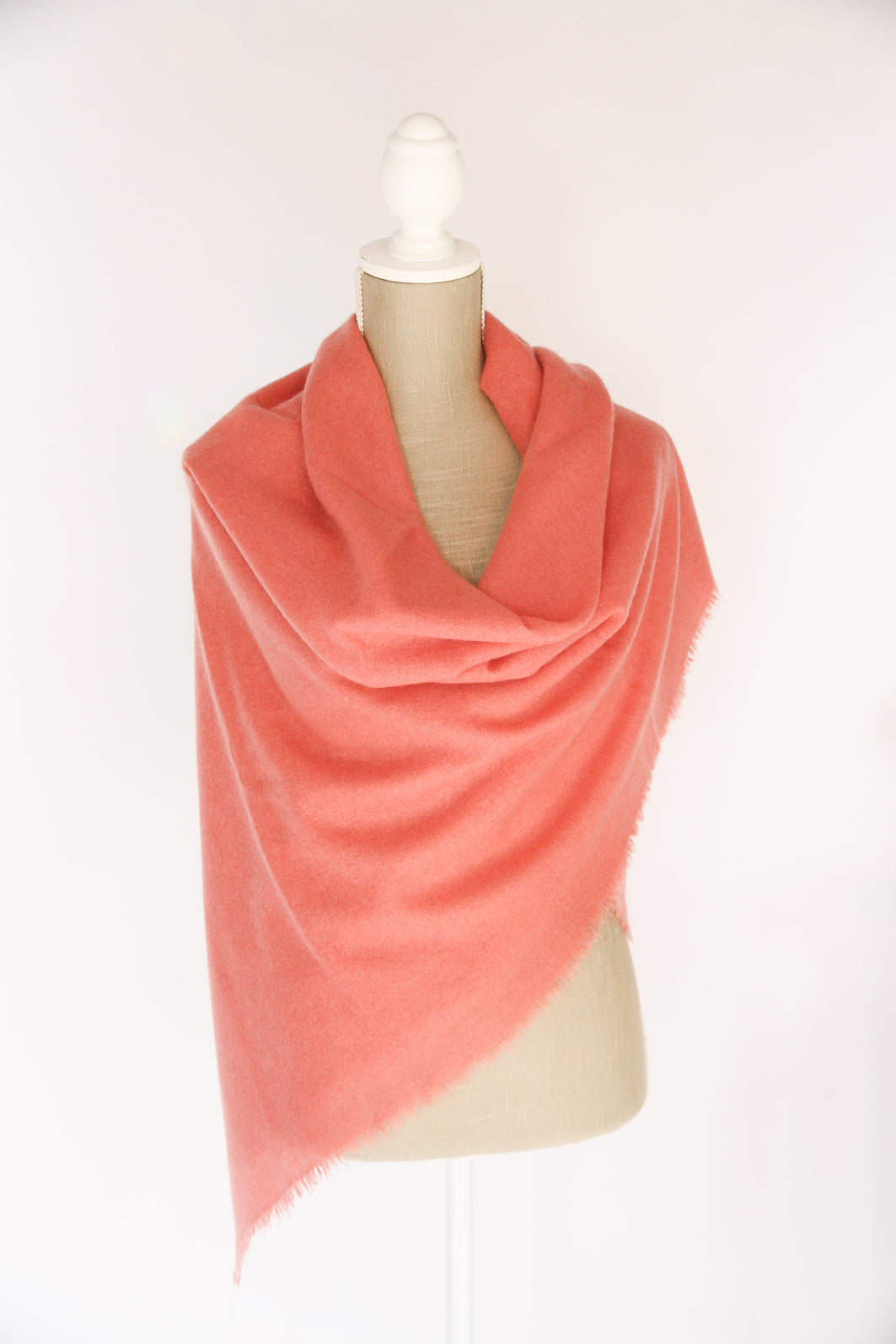 100% Mongolian Cashmere Shawl, Dusty rose, 130×130cm
