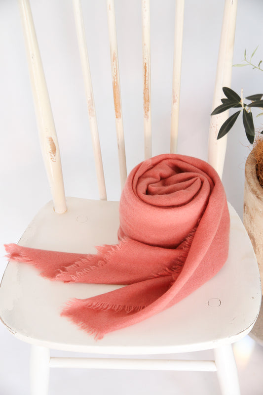 100% Mongolian Cashmere Shawl, Dusty rose, 130×130cm