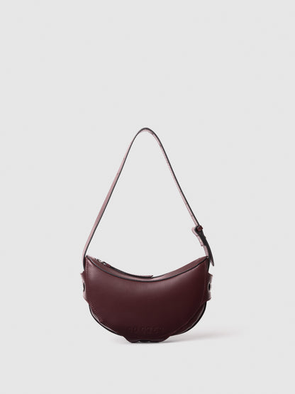 10.03.53 HALF-MOON / BURGUNDY 26cm×13cm×11cm