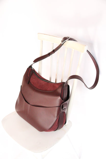 10.03.53 SADDLEBAG / BURGUNDY  42×34×16cm