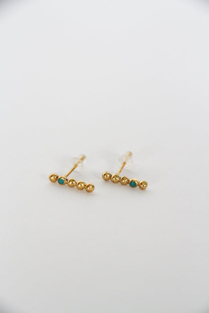 24K Gold Plated Turquoise Pierce by Aakar