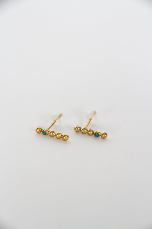 24K Gold Plated Turquoise Pierce by Aakar