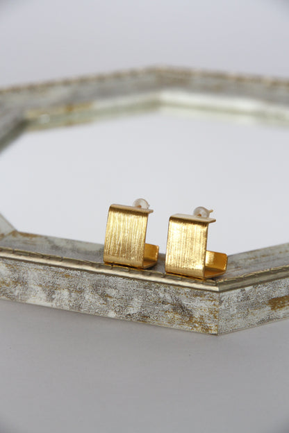 24K Gold Plated Pierce【Vertical】by Aakar