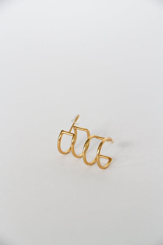 24K Gold Plated Pierce【Curl】by Aakar
