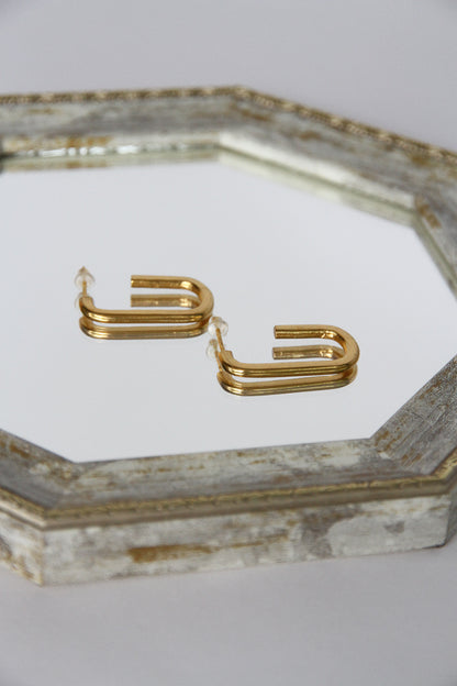24K Gold Plated Pierce【Bend】by Aakar