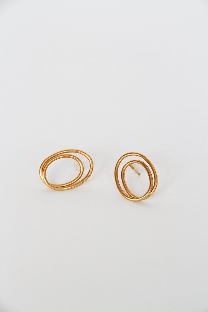 24K Gold Plated Pierce【Orbit】by Aakar