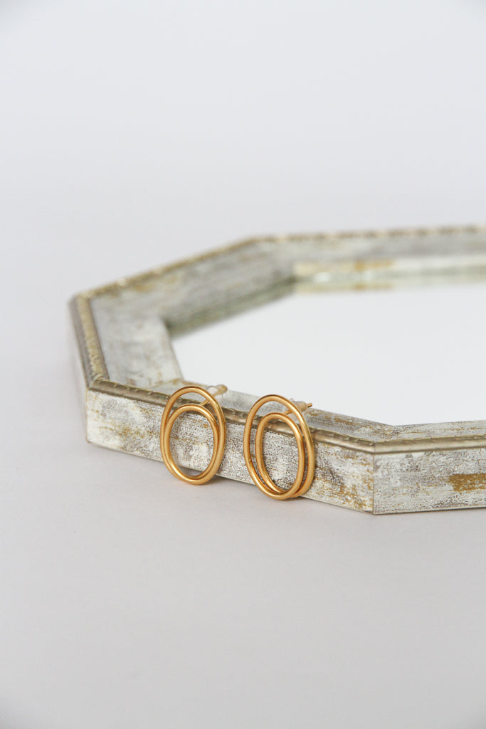 24K Gold Plated Pierce【Orbit】by Aakar