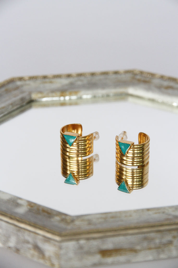 24K Gold Plated Pierce【Oasis】by Aakar