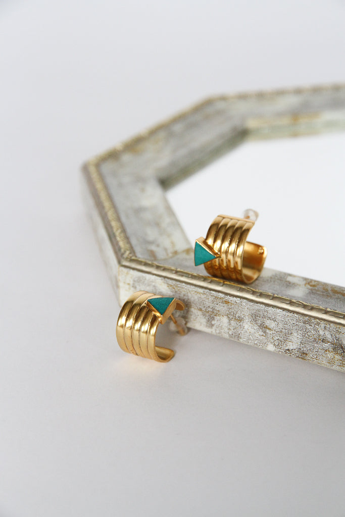 24K Gold Plated Pierce【Oasis】by Aakar