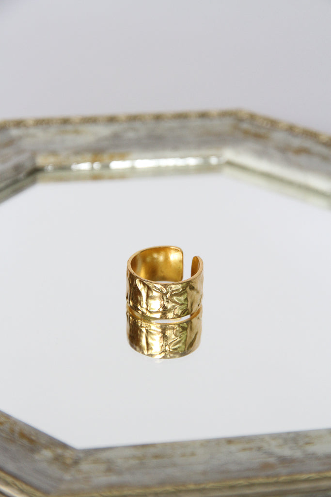 24K Gold Plated Ring【Terra】by Aakar