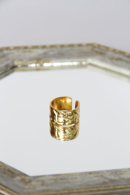 24K Gold Plated Ring【Terra】by Aakar