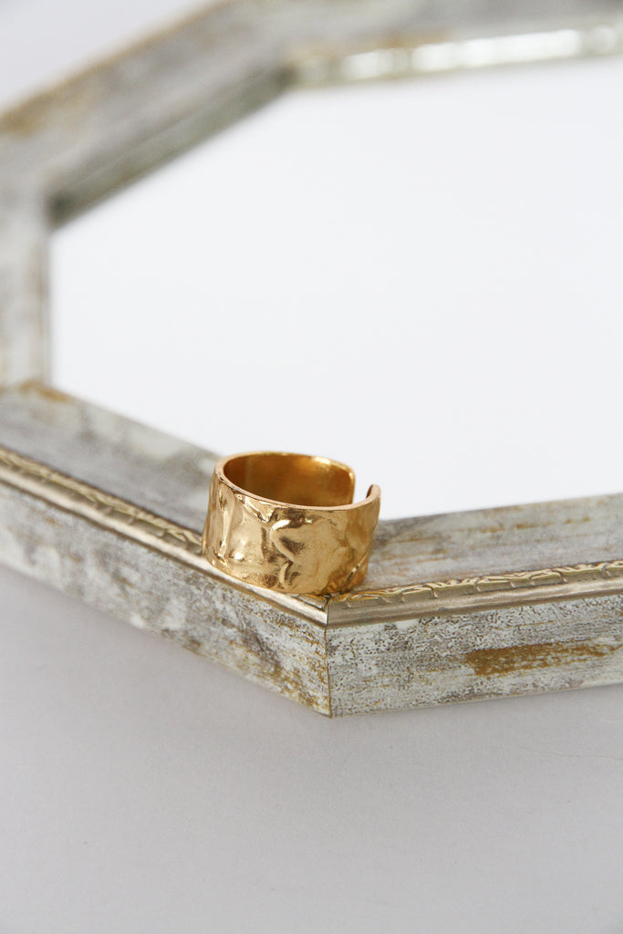24K Gold Plated Ring【Terra】by Aakar