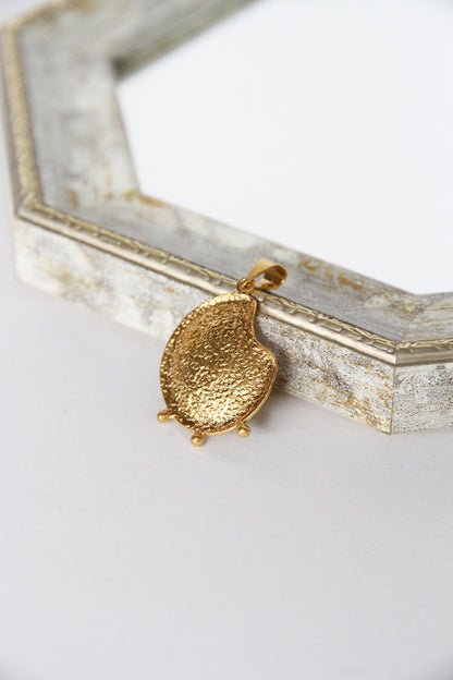 24K Gold Plated Pendant Top【Bean】by Aakar