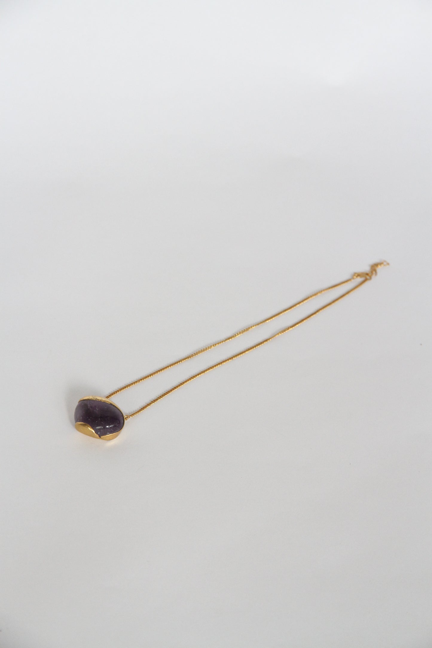 24K Gold Plated Amethyst Necklace by Aakar