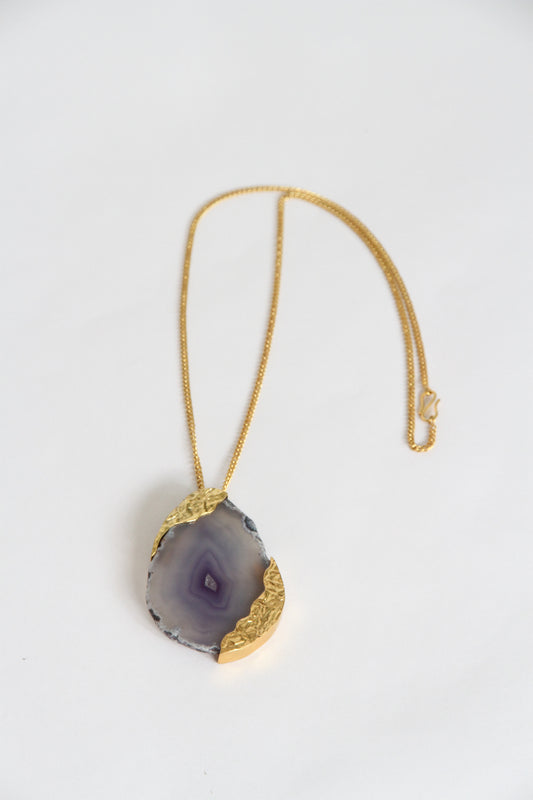 24K Gold Plated Agete Necklace by Aakar