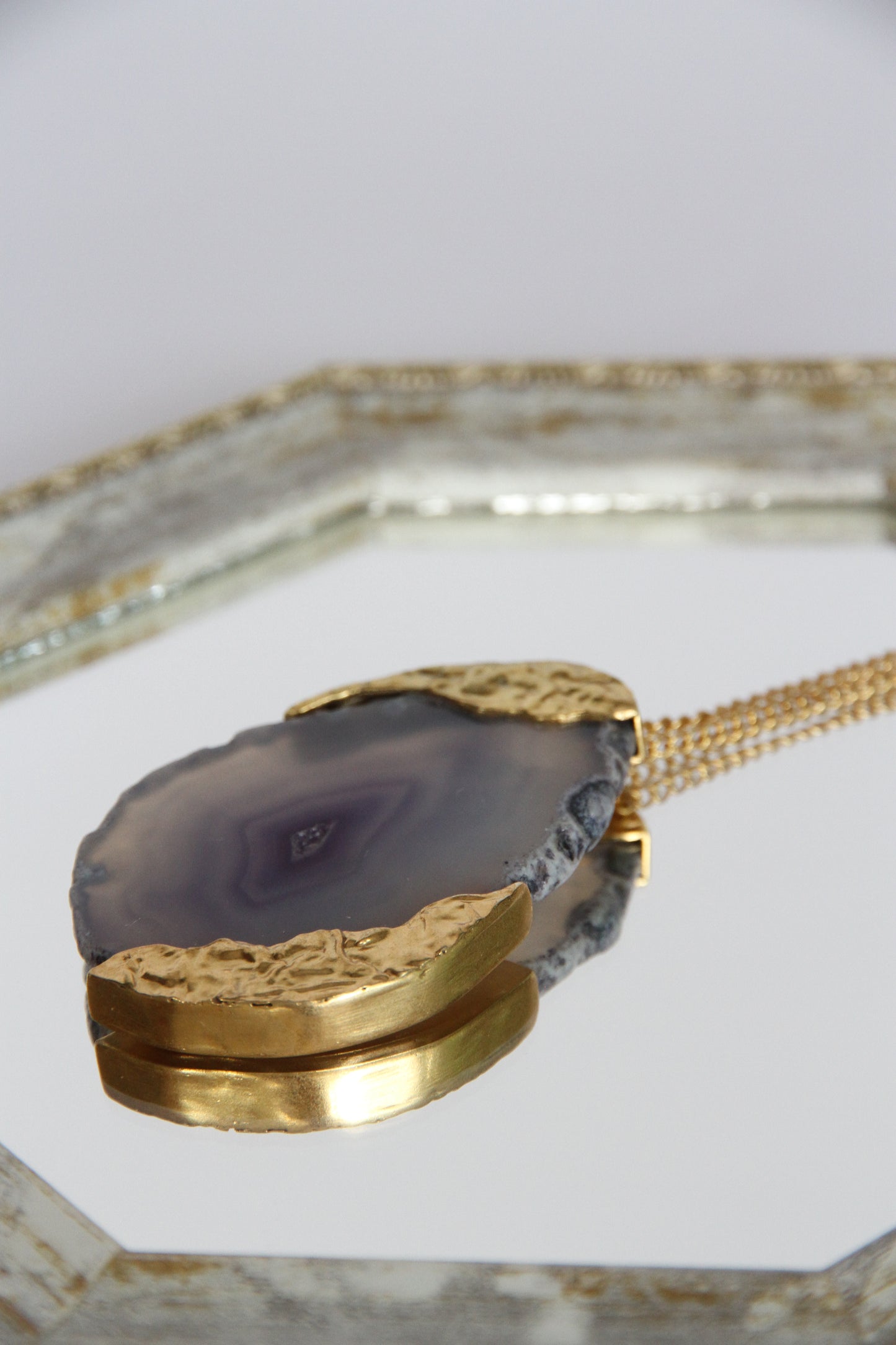 24K Gold Plated Agete Necklace by Aakar