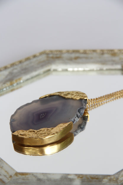 24K Gold Plated Agete Necklace by Aakar