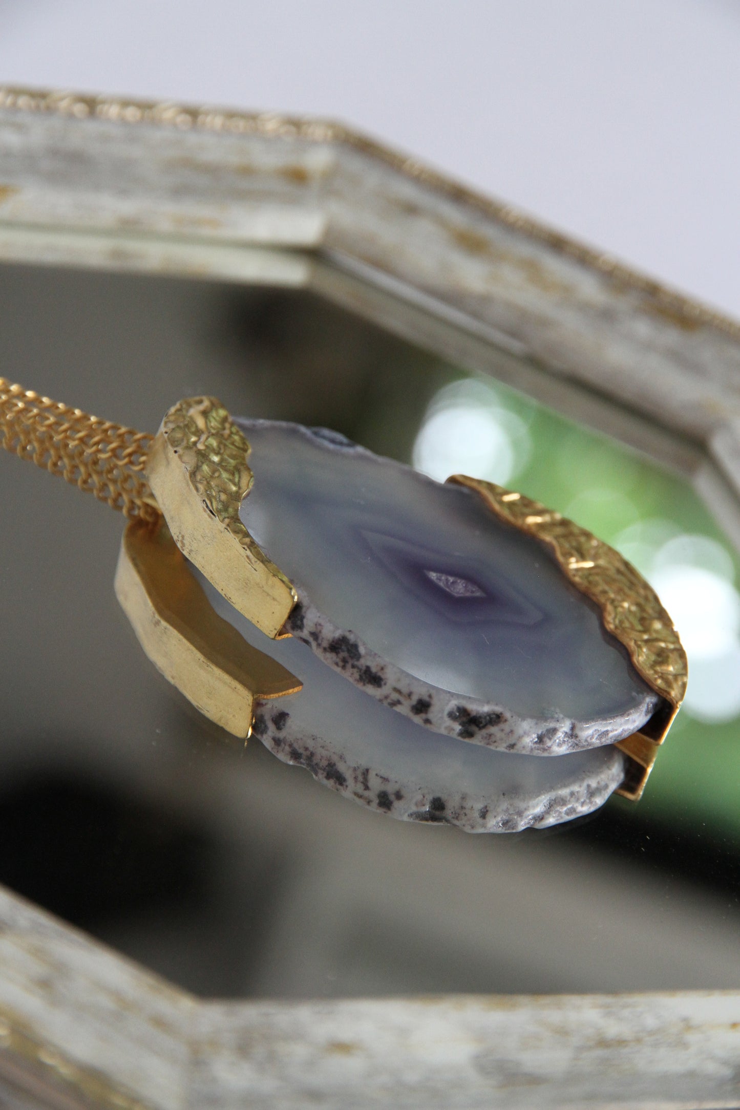 24K Gold Plated Agete Necklace by Aakar