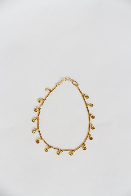 24K Gold Plated Anklet【Dewdrop】by Aakar
