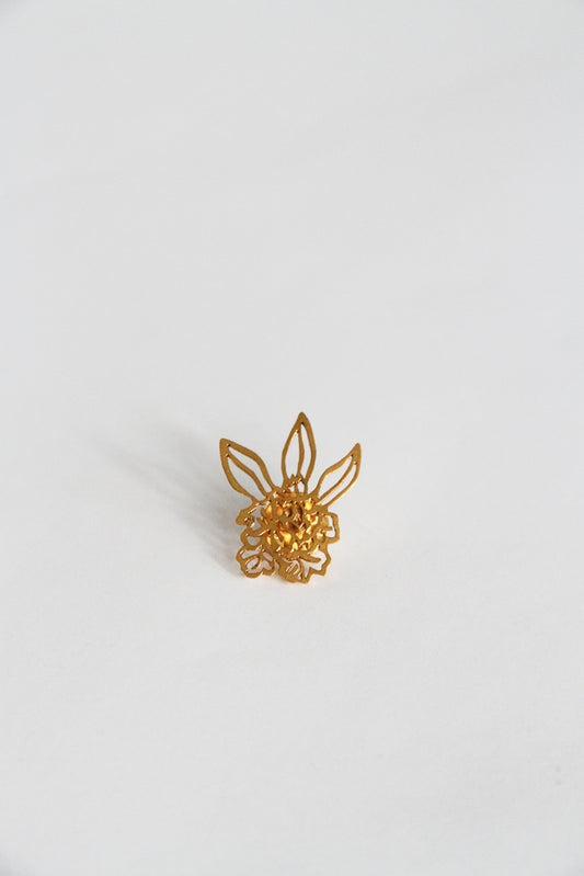 24K Gold Plated Pin【Blossom】by Aakar