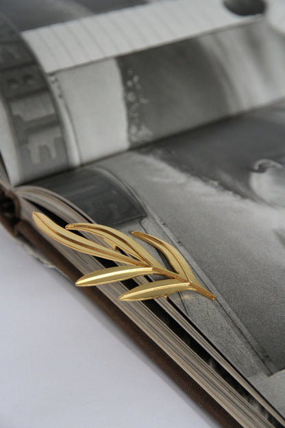 24K Gold Plated Brooch【Fern】by Aakar