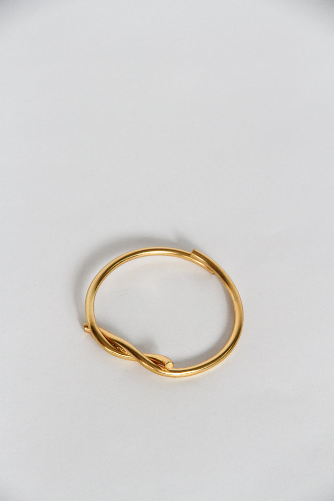 24K Gold Plated Bangle【Knot】by Aakar