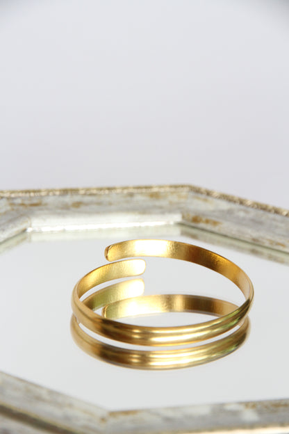 24K Gold Plated Bangle【Open】by Aakar