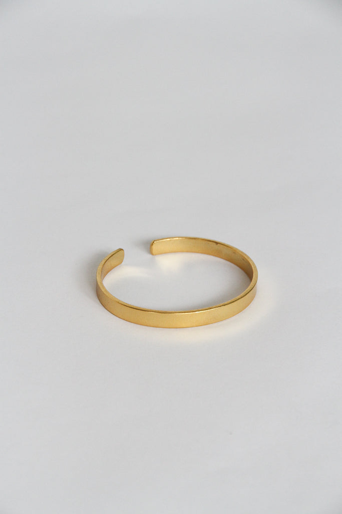 24K Gold Plated Bangle【Plain】by Aakar