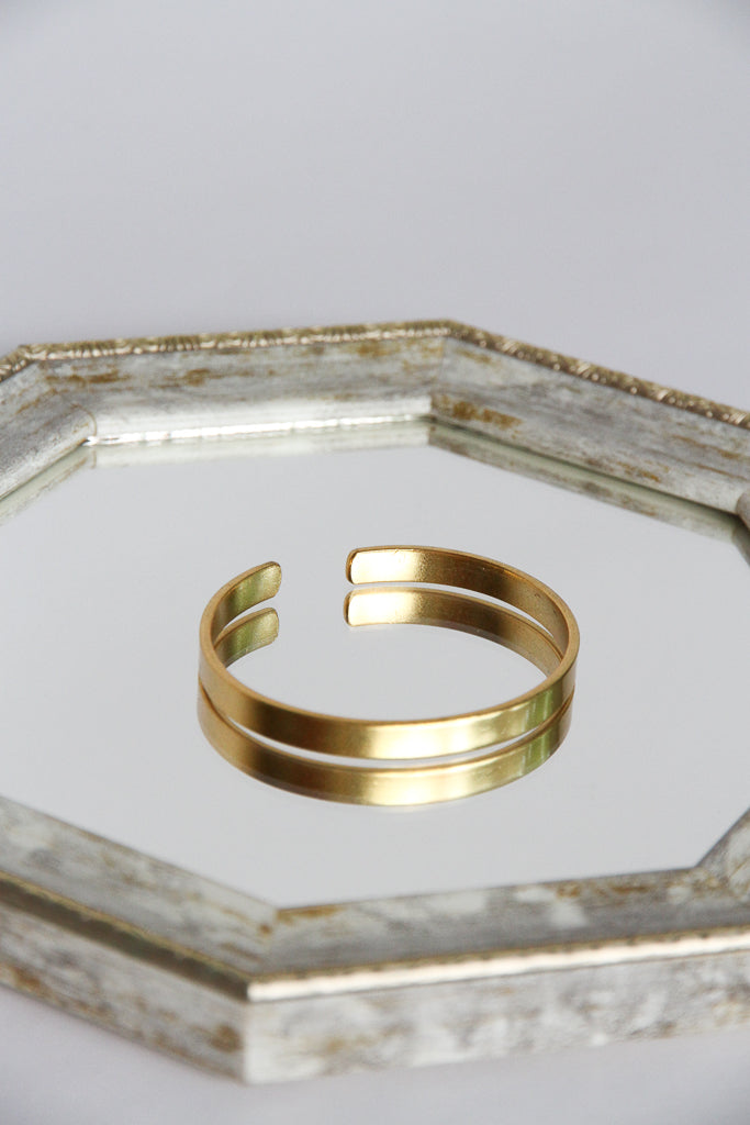 24K Gold Plated Bangle【Plain】by Aakar