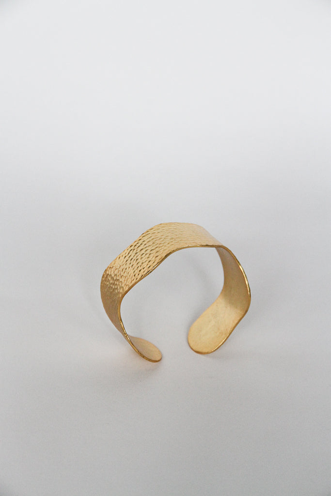 24K Gold Plated Bangle【Wave】by Aakar