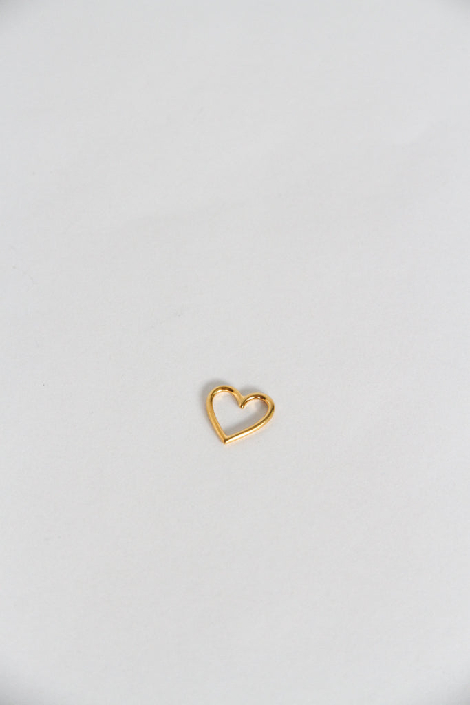 24K Gold Plated Pendant Top【Open Heart】by Aakar