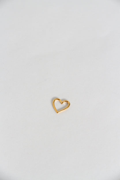 24K Gold Plated Pendant Top【Open Heart】by Aakar