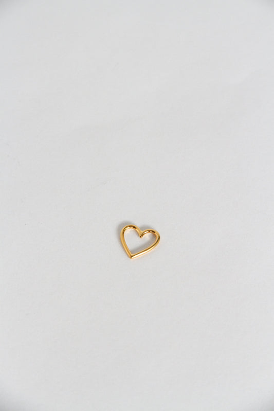 24K Gold Plated Pendant Top【Open Heart】by Aakar