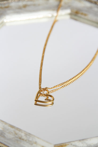 24K Gold Plated Pendant Top【Open Heart】by Aakar