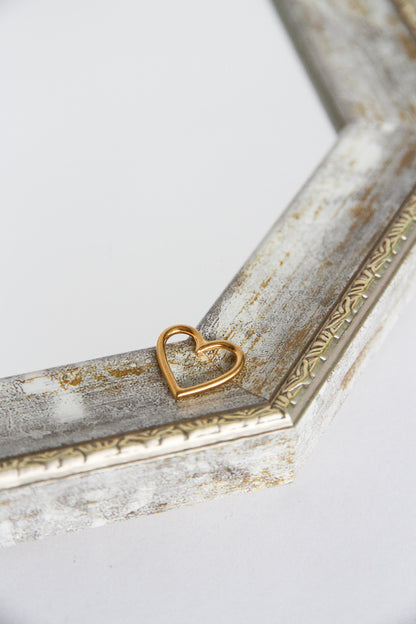 24K Gold Plated Pendant Top【Open Heart】by Aakar