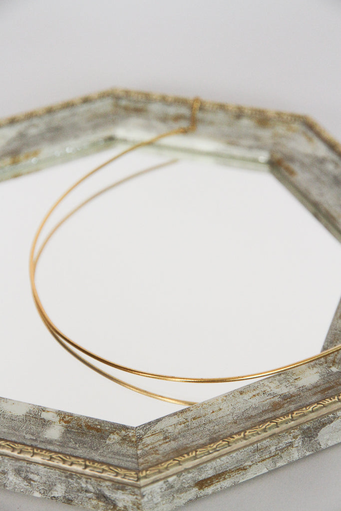 24K Gold Plated Necklace【Arc】by Aakar