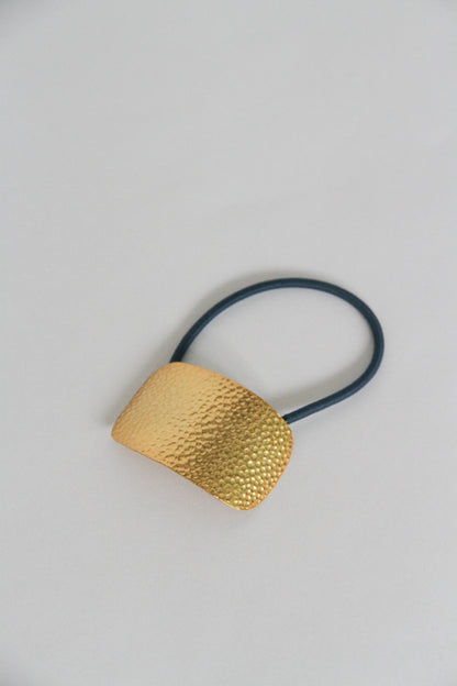 24K Gold Plated Hair Tie【Hammered】by Aakar