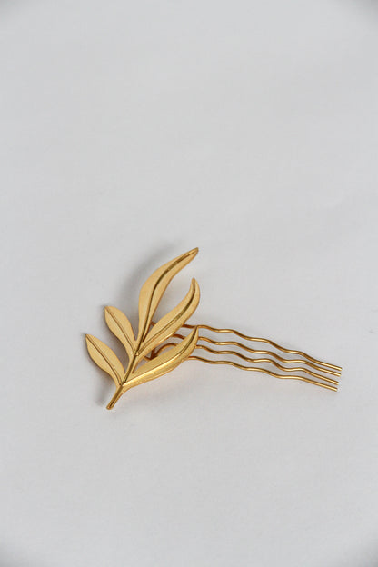 24K Gold Plated Hair Clip【Fern】by Aakar