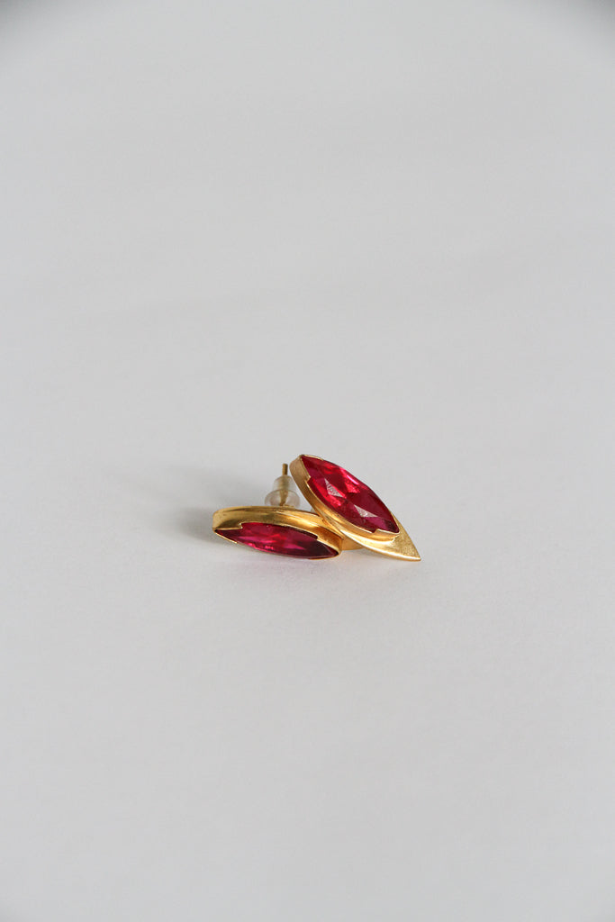 24K Gold Plated Hydro Pink Quartz Pierce【Pulse】by Aakar