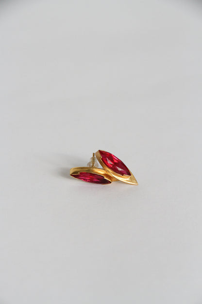 24K Gold Plated Hydro Pink Quartz Pierce【Pulse】by Aakar
