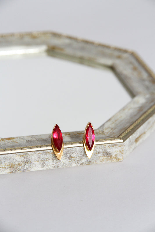 24K Gold Plated Hydro Pink Quartz Pierce【Pulse】by Aakar